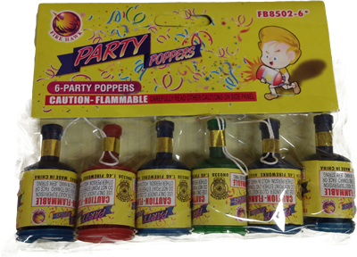 Party Poppers Bag of 6